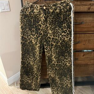 Leopard Print Women Jeans